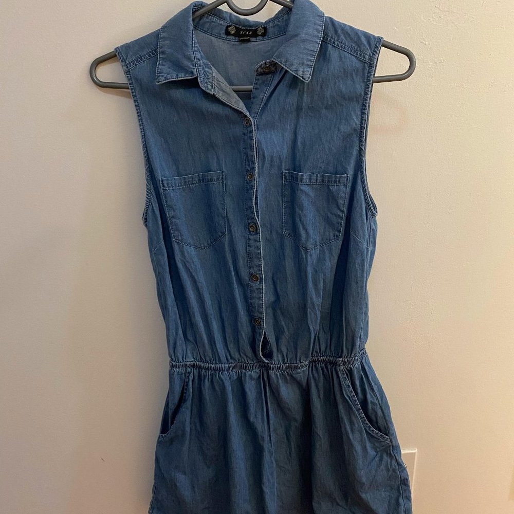 Blue Denim Romper